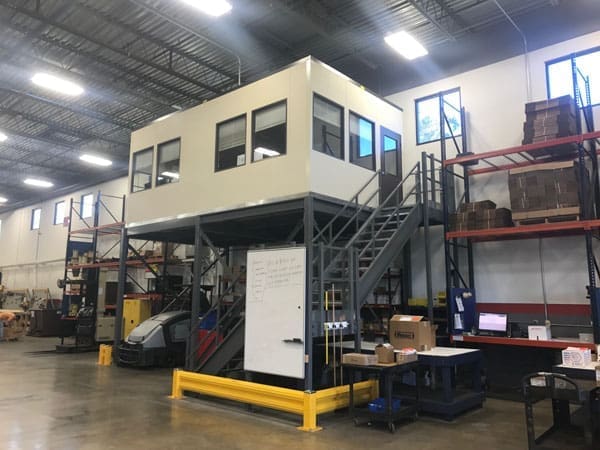 Mezzanine Office above Storage Area