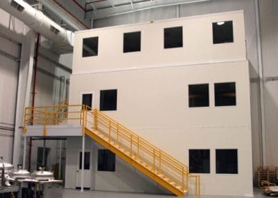 Three Story Mezzanine Supported Offices