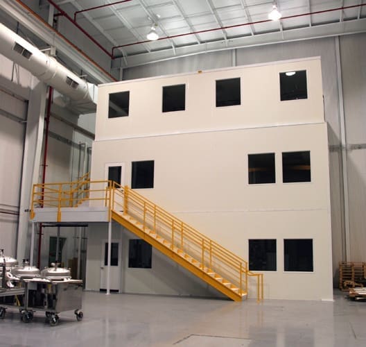 Three Story Mezzanine Supported Offices