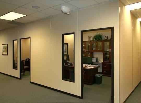 Modular Office Walls Create Executive Offices