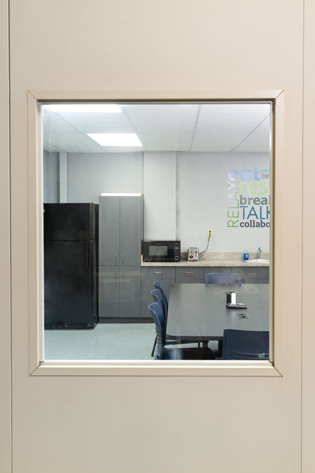 Modular Building window of break room