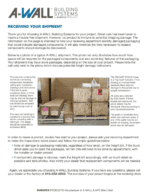 A-WALL Building Receiving Instructions Image